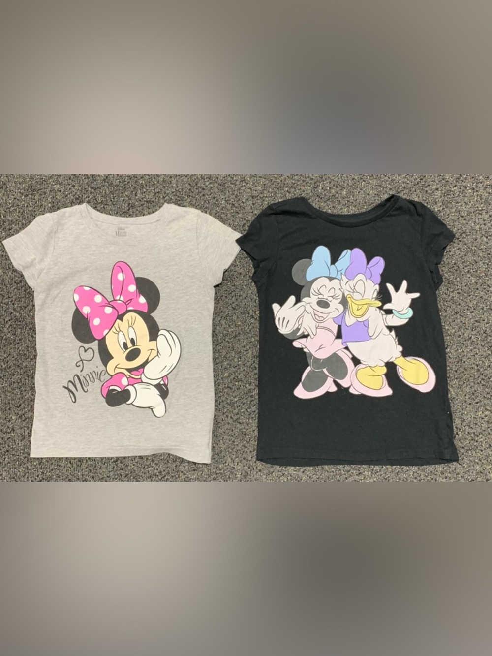Two girls small (6/7) Minnie Mouse and Daisy  Duck shirts